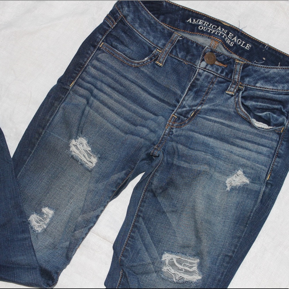 American Eagle Skinny Ripped Jeans